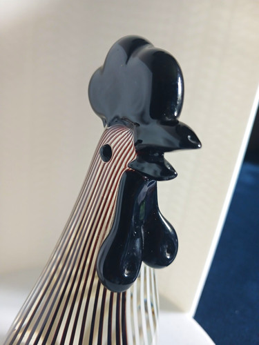 Murano style art glass rooster - style,