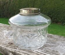Antique Hinks Cut Glass Oil Lamp Drop in Font/Fount  - Bayonet Collar #2