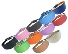 Greyhound Collar Leather Dog Collar Suede Padded Backing 14-17 Inch