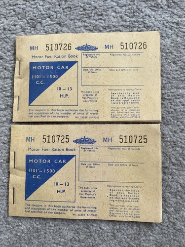 Vintage motor fuel ration - fuel,
