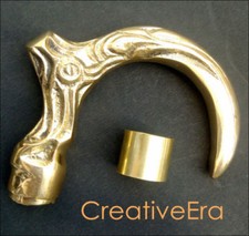 BRASS HEAD HANDLE WALKING CANE