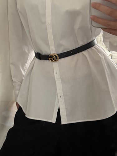 Gucci black leather - black, gold