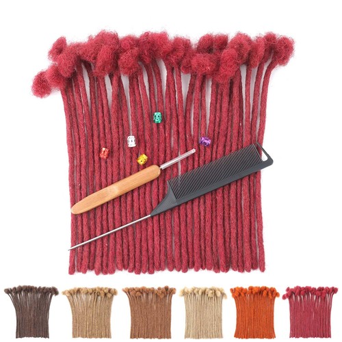 Wine red human hair loc - hair,