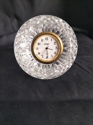 Crystal mantel clock - crystal,