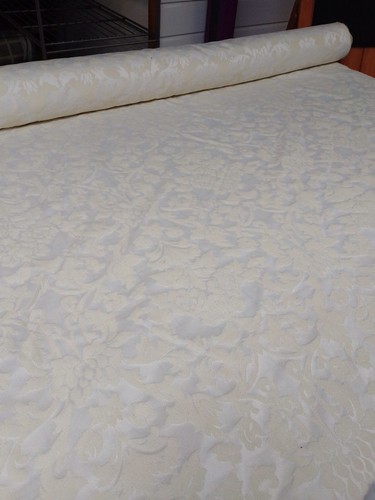 Cream ivory floral damask - cream,