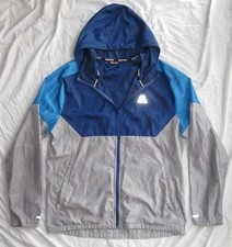 GENUINE MONTIREX SHOWERPROOF WINDCHEATER WINDBREAKER JACKET BLUE GREY L LARGE