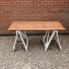 Trestle Table Handmade Rustic Wood Ideal Shop , Market Stall Office ,studio Etc