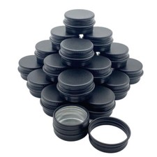Round Metal Black Tin 15ml
