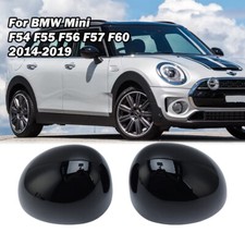 Gloss Black Door Wing Mirror Cover Cap Casing For Mini F54 F55 F56 F57 F60 2x