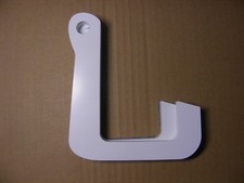 4 x White 8cm WIDE RAIL Fender Hanging Hook Narrowboat / Canalboat / SALE 