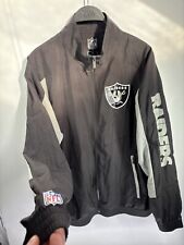 NFL jacket Windbreaker LA Raiders Men’s Large black Streetwear activewear