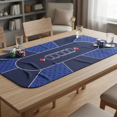 Poker mat table top with - table,