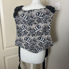 Nova Onbuhimo Baby Carrier Onbu Up To 15kg Standard Buckle Birds Monochrome