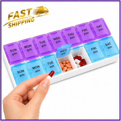 Weekly pill box day tablet - pill, 7