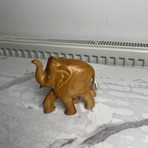 Wooden hand carved elephant - wooden,