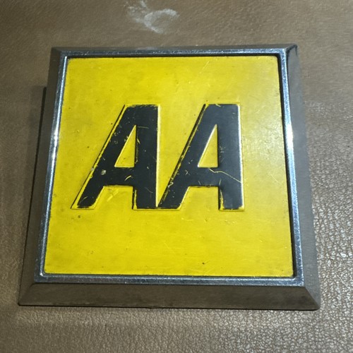 Vintage car badge square - vintage, aa