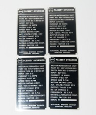 4x ID Plate 501/2/08206 for