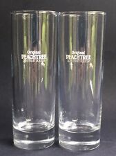 2 x De Kuyper Original Peachtree Light Fruit Liqueur Tall Glasses