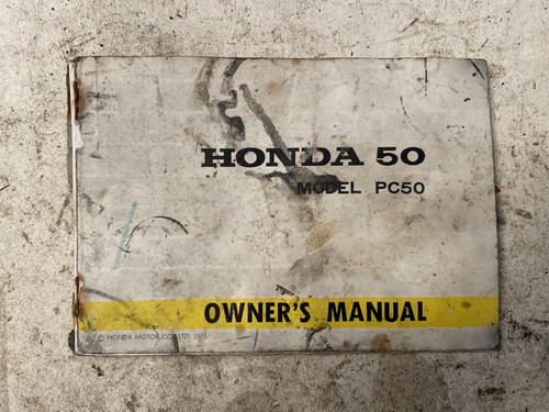 Honda pc50 owner manual - honda,