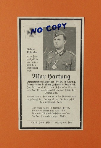Ww2 german death card - german,