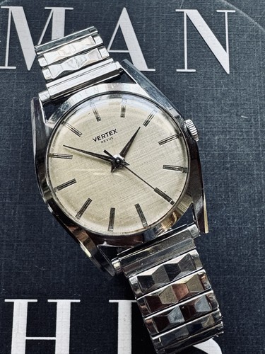 Vertex revue linen dial swiss - vertex,