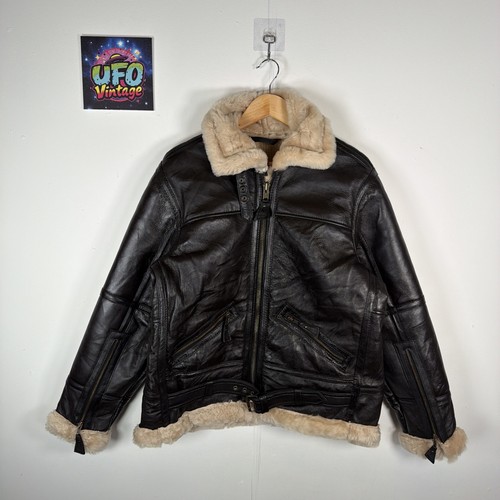Real leather shearling aviator - shearling,