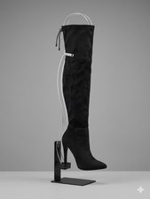 Loud Look Black Faux Suede