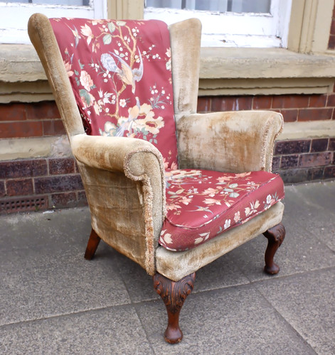 Vintage wing back - back, chair