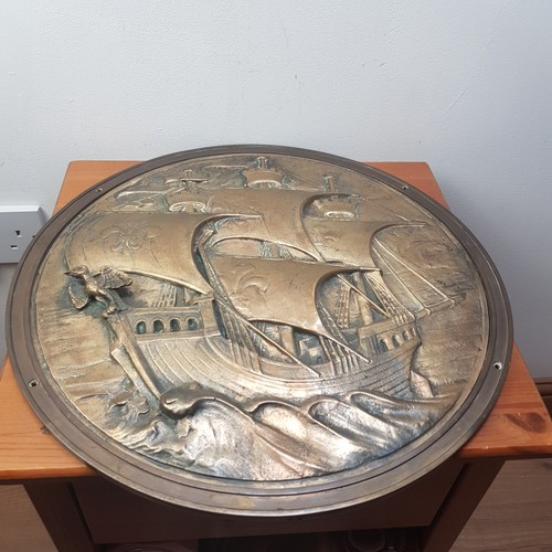 Art deco bronze plaque - deco,