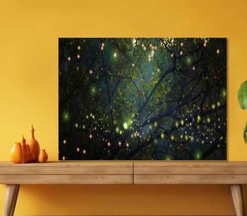 Group fireflies tree - group,
