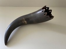  Vintage Animal Horn Approx 21cm long x 4½ to 5½ cm wide with carved top