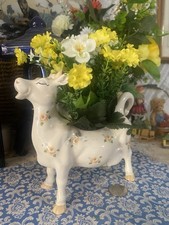 Beswick Cow Jug With Free Artificial Flowers!