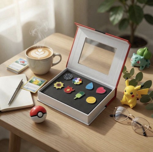 Pokemon gym badges pins - pokemon,