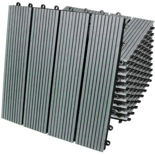 Wpc decking tiles grey - wpc,