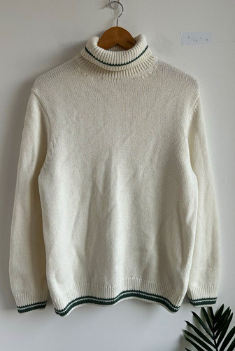 Zara white knit turtleneck - white,