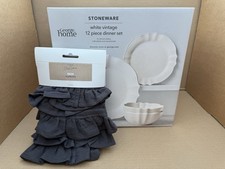 White Vintage 12 Piece Dinner