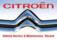 BLANK SERVICE HISTORY BOOK SUITABLE FOR CITROEN C1 C2 C3 C4 SAXO XSARA  PICASSO