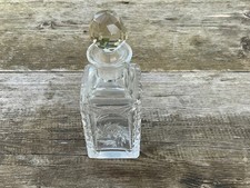 Vintage Quality Heavy Lead Crystal Cut Glass Square Decanter. Whisky / Spirits