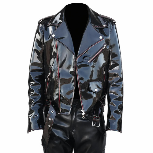 Men emo vinyl biker - men’s, jacket