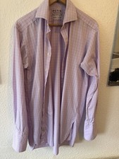 Thomas Pink Pink And Blue Check Long Sleeve Shirt Size 15.5