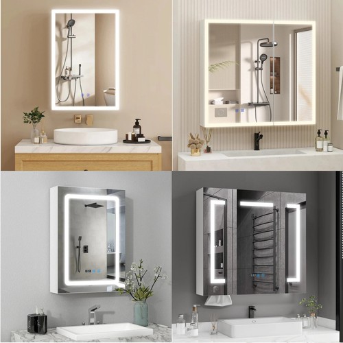 Led bathroom mirror cabinet - bathroom,