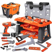 Educational 63PCS DIY Tools for Kids Carry Case Drill Wrench Hammer Safety Gear