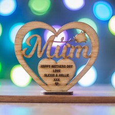 Personalised Oak Heart Gift