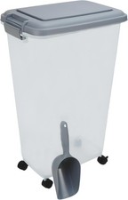 Pet Food Storage Container Airtight Dry Food 15 KG Dispenser Bin Transparent 40L