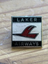 Vintage Laker Airways Enamel Pin Badge 
