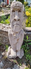 Man statue Easter Island - Garden pond statues gargoyles made of cast stone
