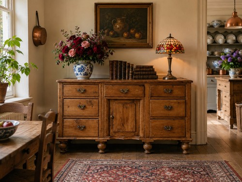 Antique victorian pine kitchen - antique,