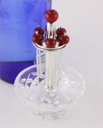 Art deco silver cut glass - art,