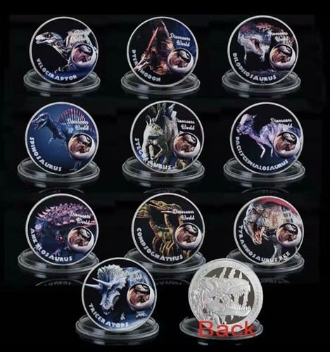 Dinosaur x10 silver plated - dinosaur,