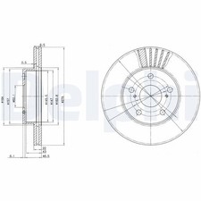 x2 Front Brake Disc Delphi BG3171 Fits Toyota Previa Estima TownAce